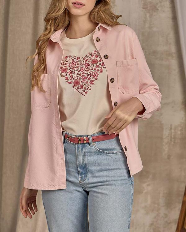 T-shirt cœur fleuri