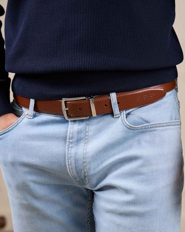 Ceinture cuir Gareld beige