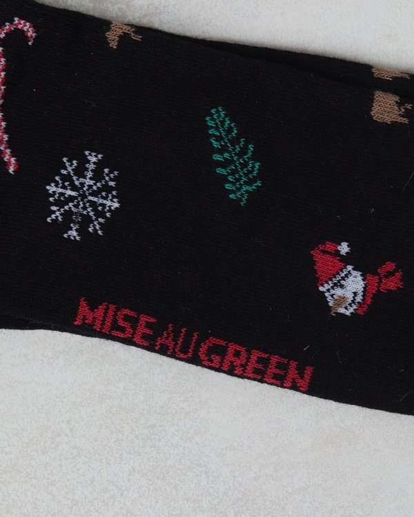 Chaussettes de Noël à motifs noir
