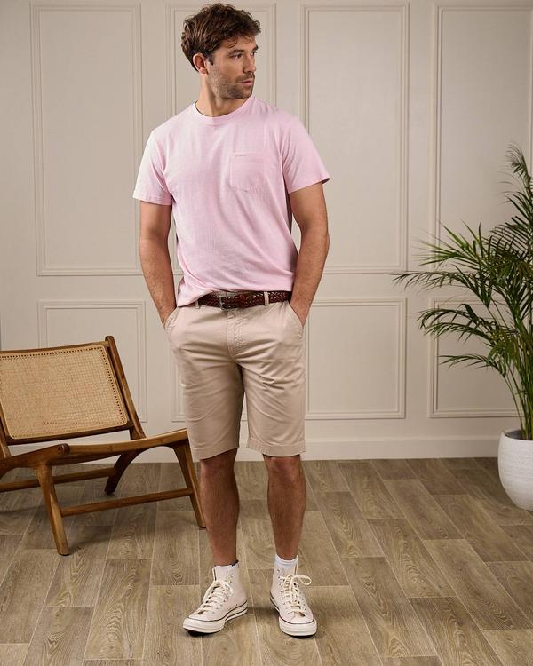 T-shirt poche poitrine rose