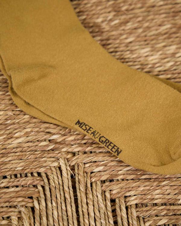 Chaussettes broderie palmier beige