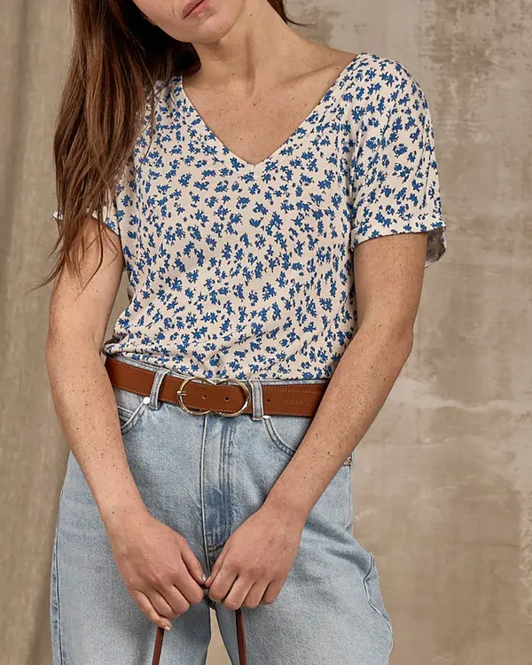 T-shirt imprimé bleu