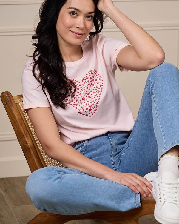T-shirt cœur Grayce rose