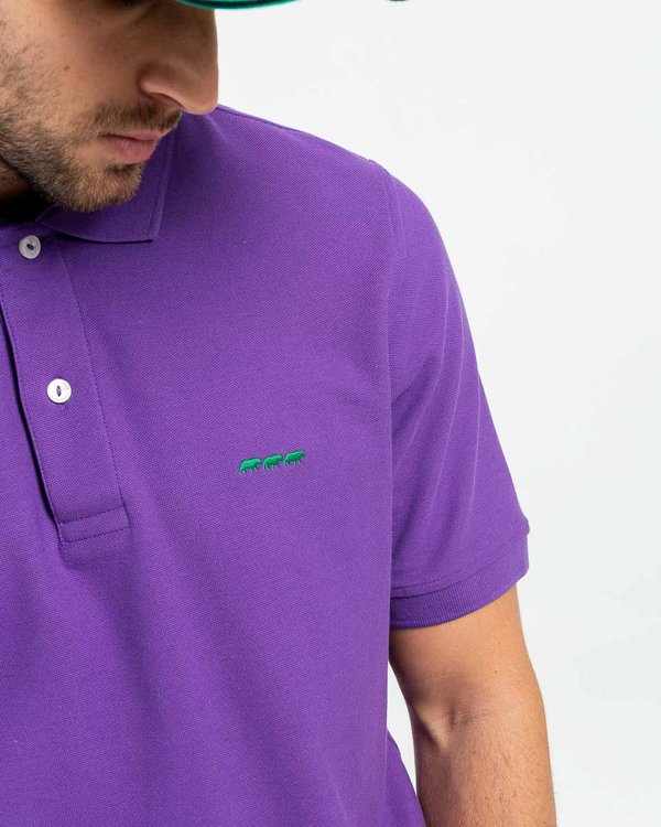 Polo piqué Douglas coupe droite manches courtes uni vert