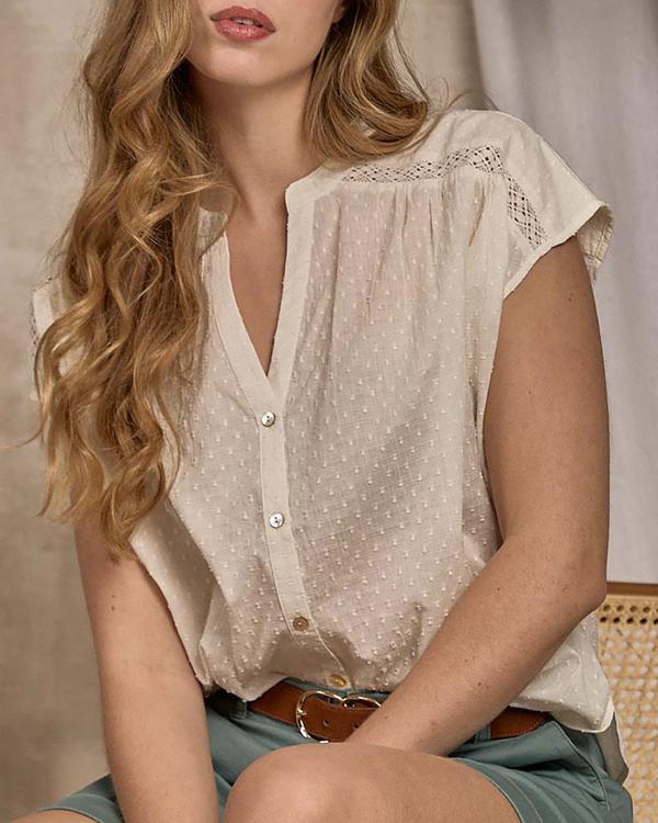 Top chaîne et trame blanc