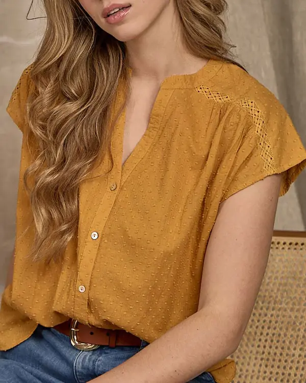 Top chaîne et trame jaune