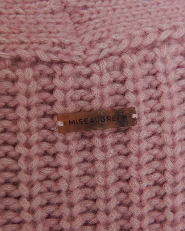 Cardigan boutonné à grosses mailles coton et Mérinos rose Cardigan boutonné à grosses mailles coton et Mérinos rose