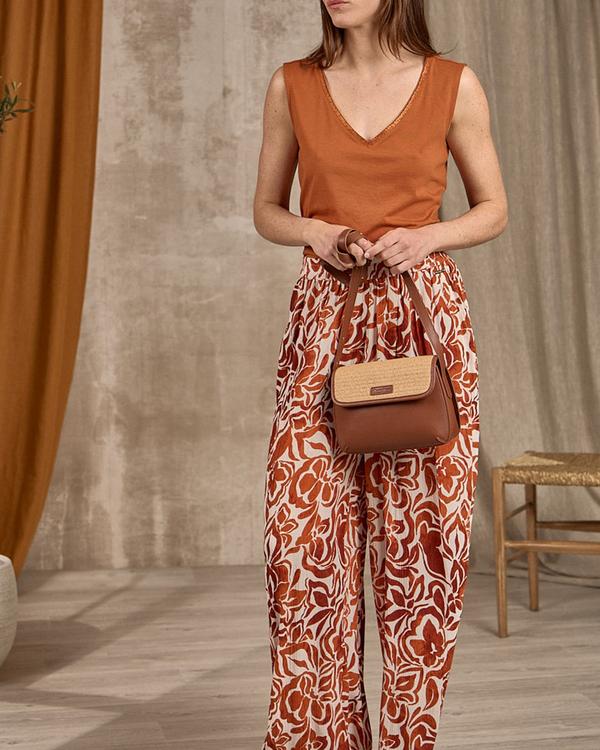 Pantalon fluide rouge