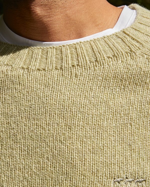 Pull tricot à manches raglan 100% laine vierge italienne vert Pull tricot à manches raglan 100% laine vierge italienne vert