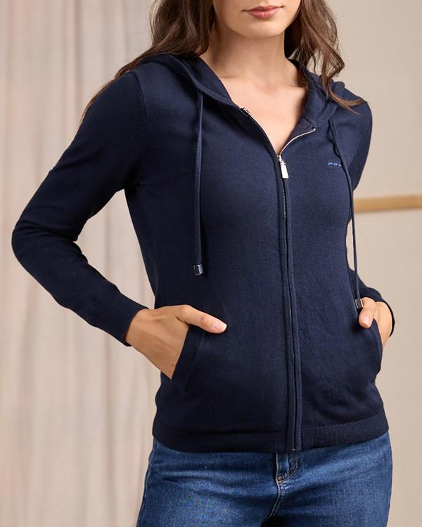 Cardigan zippé bleu