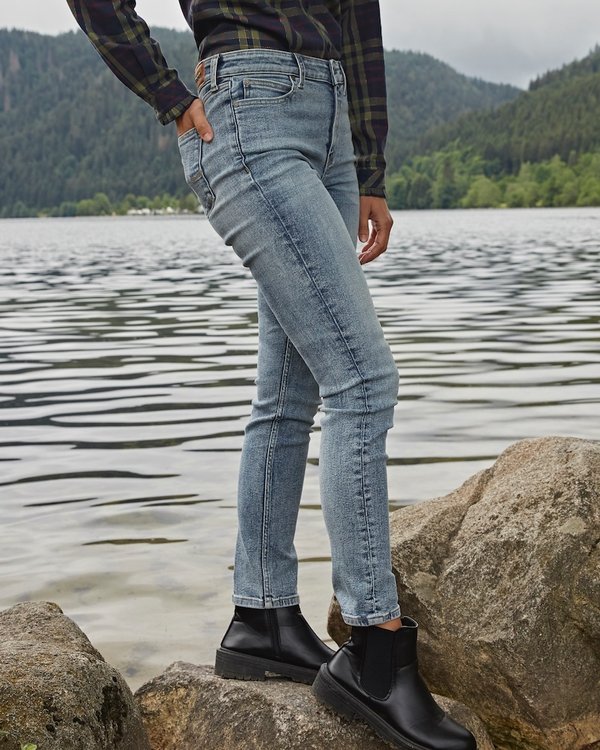 Jean slim denim effet délavé bleu Jean slim denim effet délavé bleu