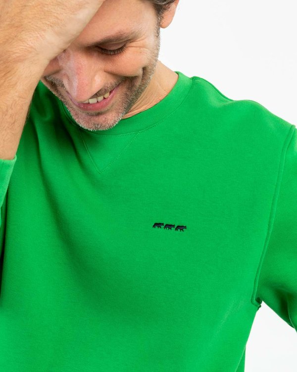 Sweat unisexe uni col rond Standard 100 by OEKO-TEX® vert