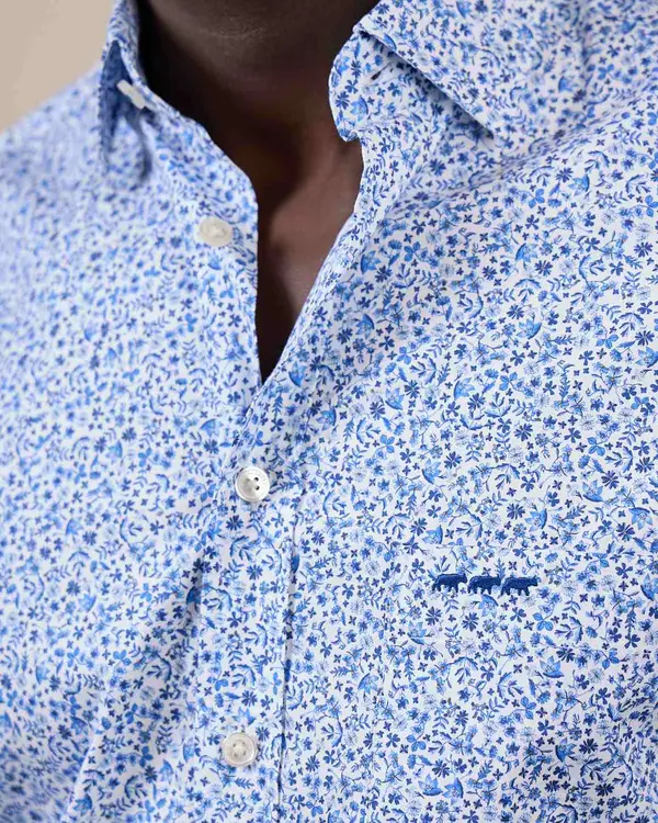 Chemise fantaisie bleu