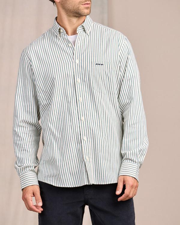 Chemise rayée vert
