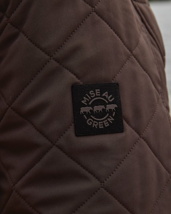 Parka matelassée mi longue élégante doublure polaire marron Parka matelassée mi longue élégante doublure polaire marron