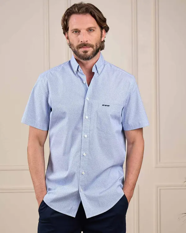 Chemise Easy Care Gabin bleu