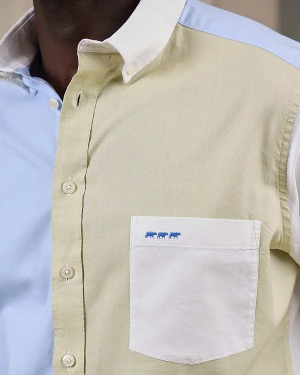 Chemise oxford patch vert