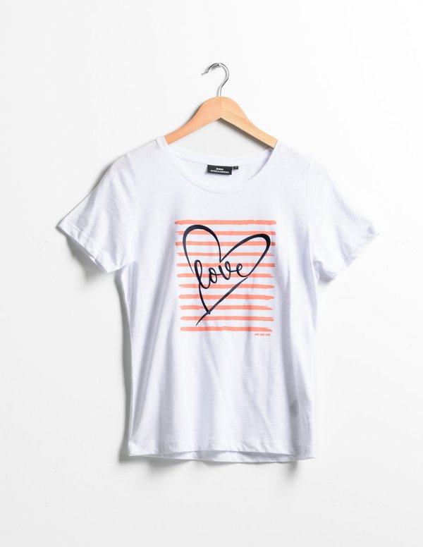 T-shirt manches courtes sérigraphie cœur love T-shirt manches courtes sérigraphie cœur love