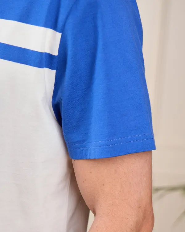 T-shirt colorblock bleu