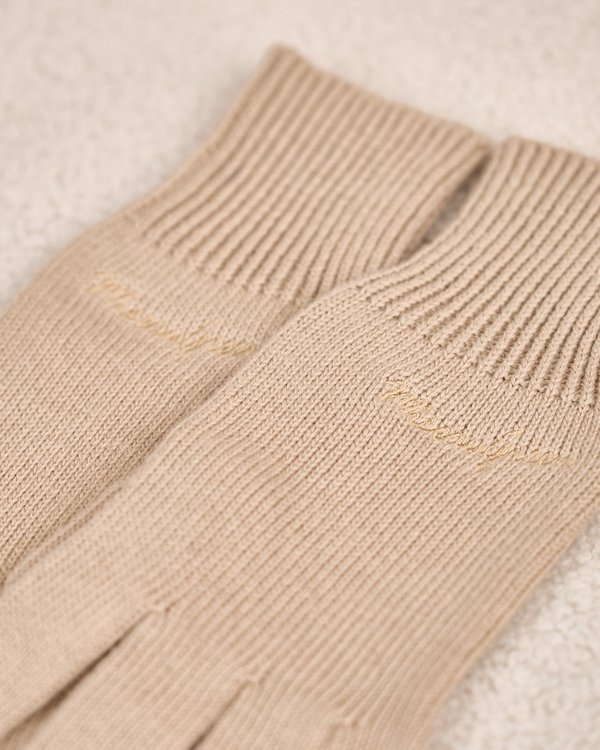 Gants en tricot beige Gants en tricot beige