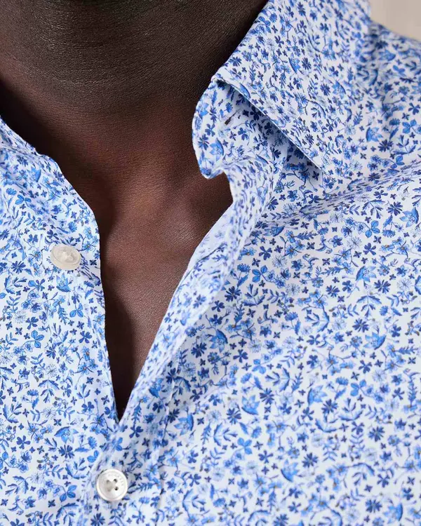 Chemise fantaisie bleu