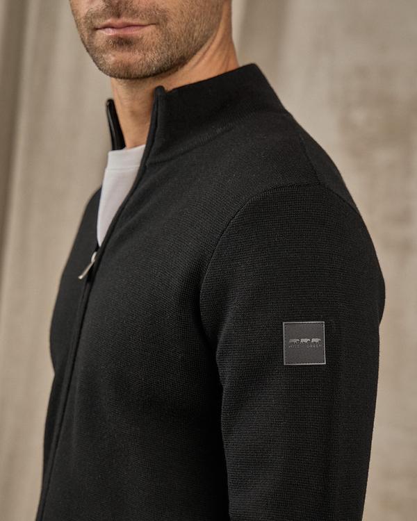 Cardigan à col camionneur noir