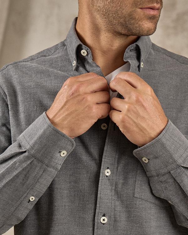 Chemise unie gris
