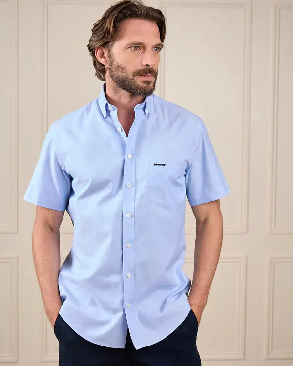 Chemise oxford bleu