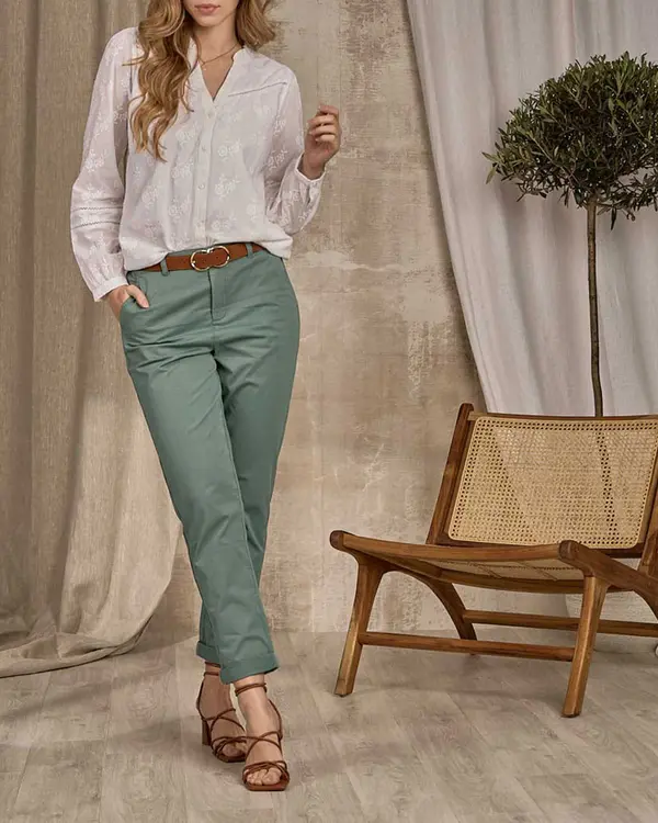 Pantalon Daphné vert