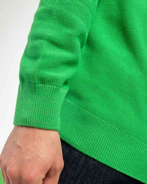 Pull uni Noah col rond en coton issu de l'agriculture biologique vert Pull uni Noah col rond en coton issu de l'agriculture biologique vert
