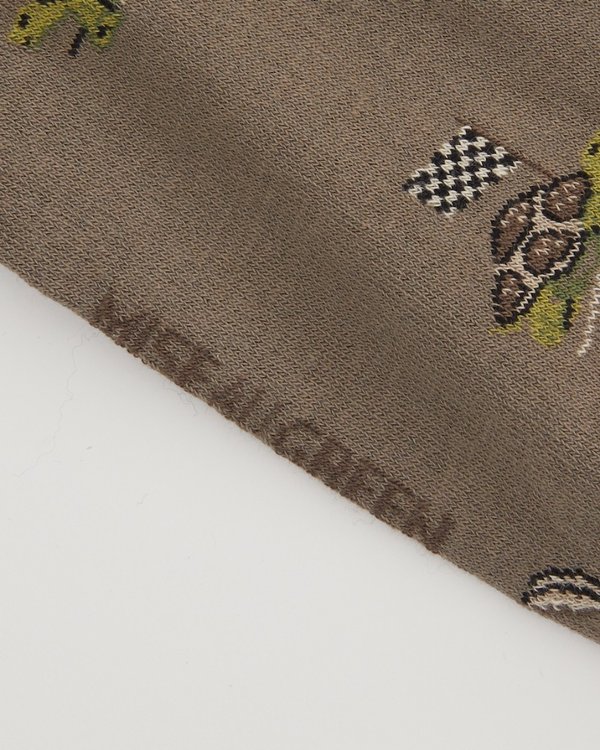 Chaussettes fantaisie Le lièvre et la tortue en coton vert Chaussettes fantaisie Le lièvre et la tortue en coton vert