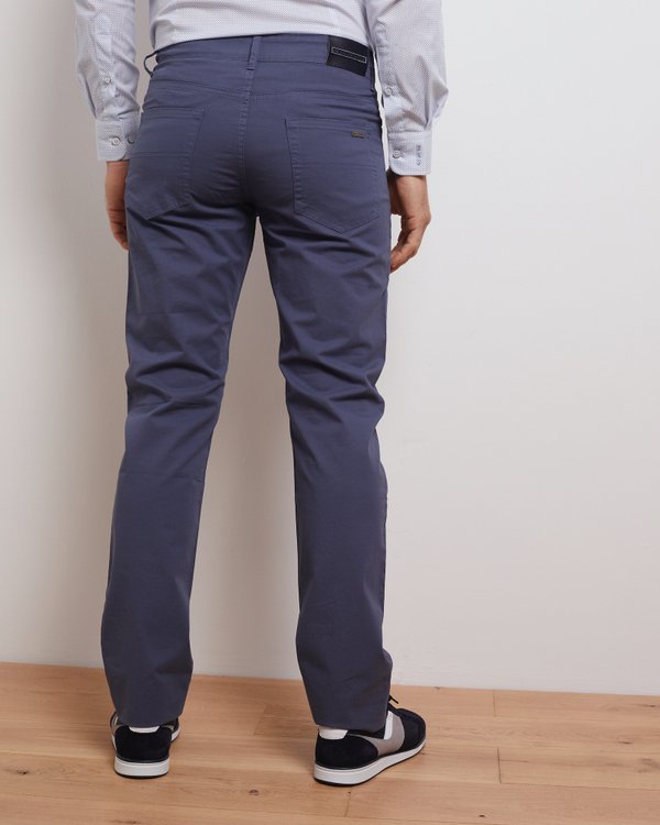Pantalon 5 poches micro motifs