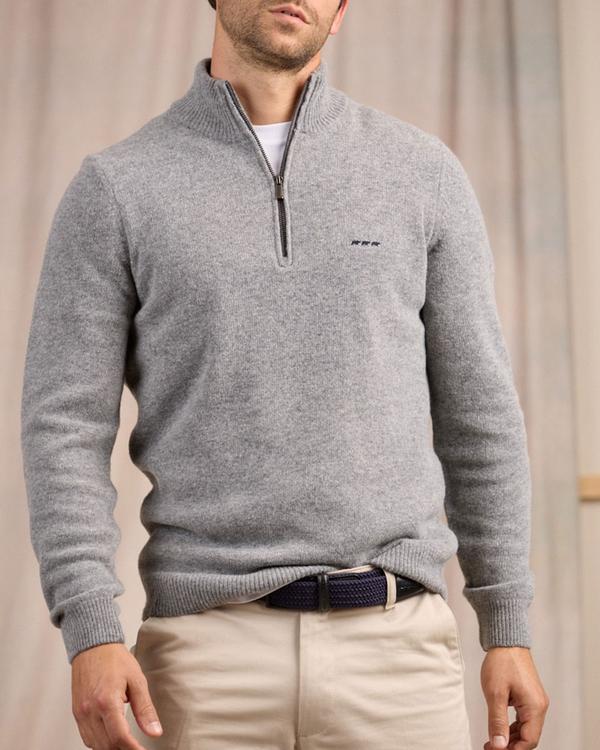Pull col camionneur gris