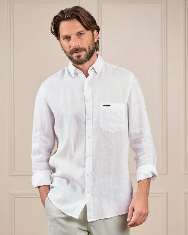 Chemise lin Gibson blanc