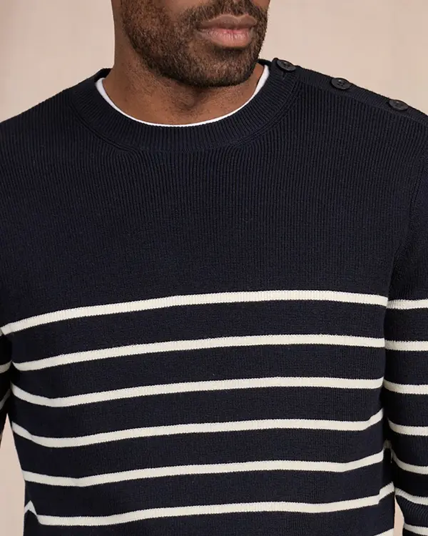 Pull marinière bleu