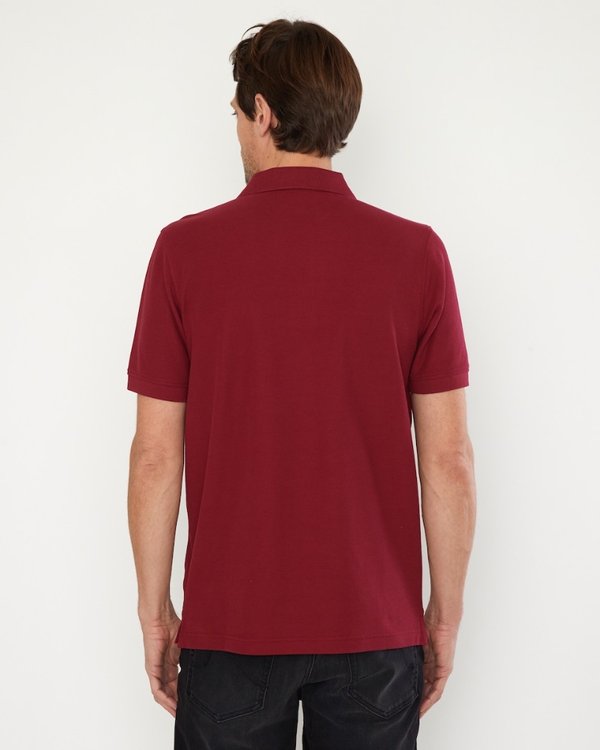 Polo piqué Douglas coupe droite manches courtes uni rouge Polo piqué Douglas coupe droite manches courtes uni rouge