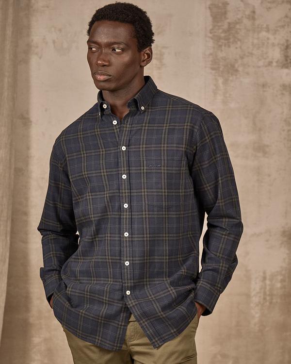 Chemise à carreaux bleu