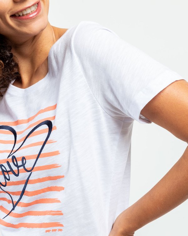 T-shirt manches courtes sérigraphie cœur love T-shirt manches courtes sérigraphie cœur love