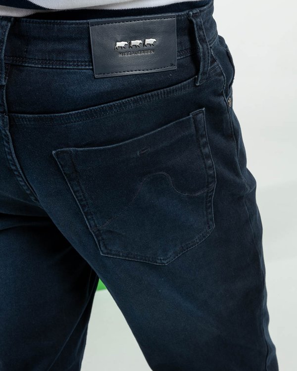 Jean modern fit type joggjean en coton et elasthanne bleu