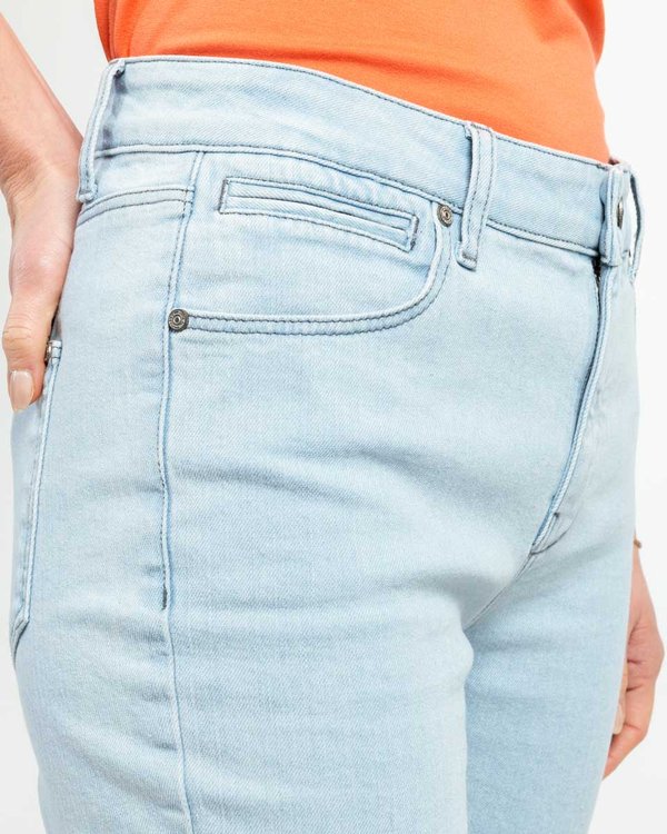 Jean denim slim 7/8 en coton bleu