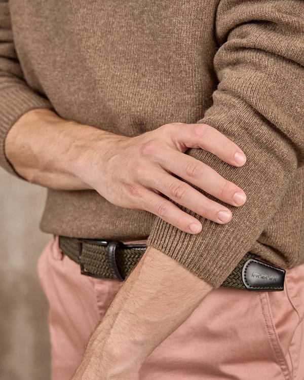 Pull col camionneur beige