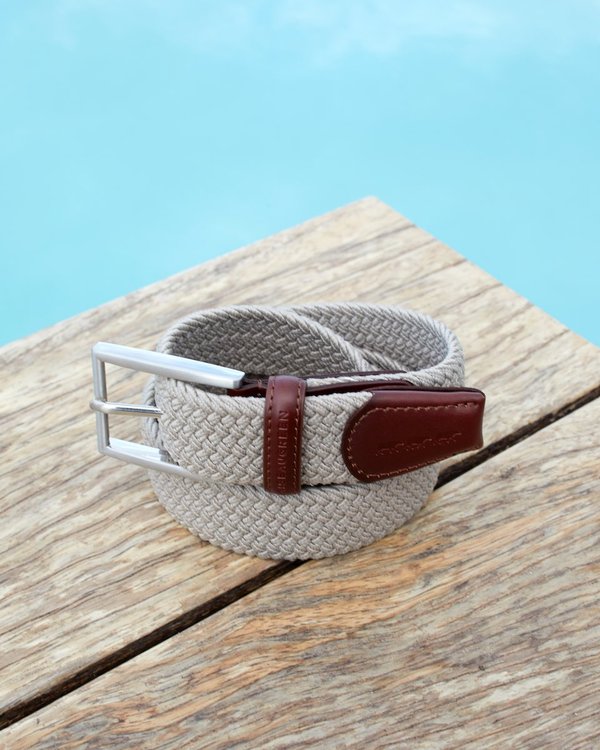 Ceinture tressée unie à boucle vert Ceinture tressée unie à boucle vert
