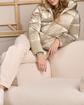 Doudoune courte beige