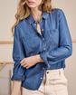 Chemise façon denim bleu