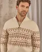 Pull camionneur beige