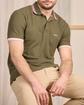 Polo à contraste vert