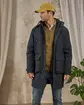 Parka longue bleu