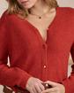 Cardigan détail lurex rouge Cardigan détail lurex rouge