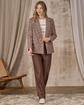 Blazer pied-de-poule Edwina beige Blazer pied-de-poule Edwina beige