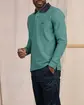 Polo au col contrastant vert